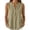 Khaki, variant on Casual Collar and Sleeveless Shirt Comfort Loose Fit Blouse Summer Lightweight Lacy Top Women S
