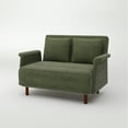 thumbnail image 3 of Artdeco Home Boston Convertible Futon Chair Darck Olive Green, Velvet Medium Pillows Included, Multi-Position 6 in Sofa, Futon Chair, 3 of 12