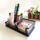 thumbnail image 4 of Organizador de escritorio de malla metálica Contenedor de mesa Soporte para bolígrafo Estuche de almacenamiento Suministros de oficina (negro), 4 of 4
