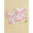 thumbnail image 3 of BemeyourBBs Girl Birthday Day Romper Short Sleeve Birthday Hat Embroidery Jumpsuit, 3 of 9