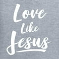 thumbnail image 5 of Wild Bobby Love Like Jesus Inspirational/Christian Women Graphic Long Sleeve Tee, Heather Grey, Small, 5 of 5