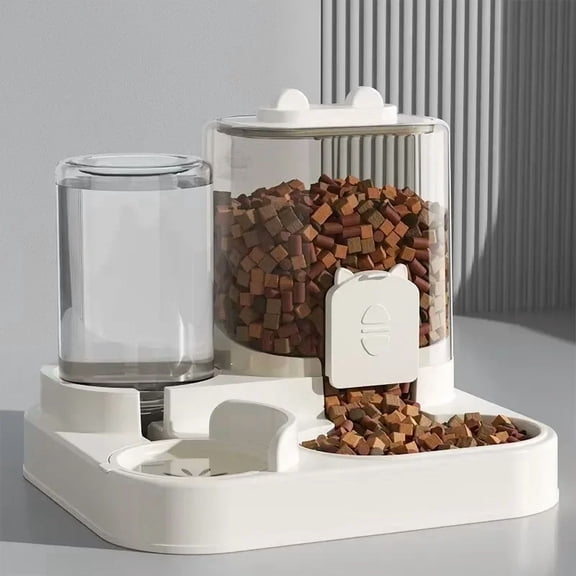 Automatic Pet Feeder And Water Food Dispenser 2 In 1 Gravity Pet Feeder And Water Dispenser Pet Bowl Basin Cat Dog Bowl
