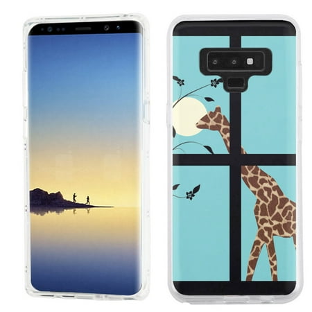 Giraffe Folded Note - For Samsung Galaxy Note 9 Case, OneToughShield ® TPU Gel Protective Slim-Fit Phone Case - Moon Giraffe