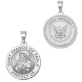 thumbnail image 2 of Saint Francis of Paola DoubleSided Navy Medal - 1 inch Size of a Quarter -Sterling Silver, 2 of 2
