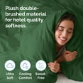 thumbnail image 4 of CGK Linens 3-Piece Premium Duvet Cover Set - Queen Size Soft Comforter Cover With Zipper & Matching Pillowcases, Emerald Green, 4 of 7