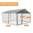 thumbnail image 5 of Magic Union 7.5'x 7.5'x 5.3' Large Outdoor Kennel Heavy Duty Dog Cage with Water -Resistant Cover, 5 of 9