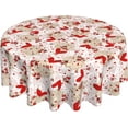 thumbnail image 1 of Valentines Day Round Tablecloth 60 Inch, Valentine Tablecloth Lace Flower Red Rose Heart Table Cloth Cover for Dinner Party Wedding Decor, 1 of 5