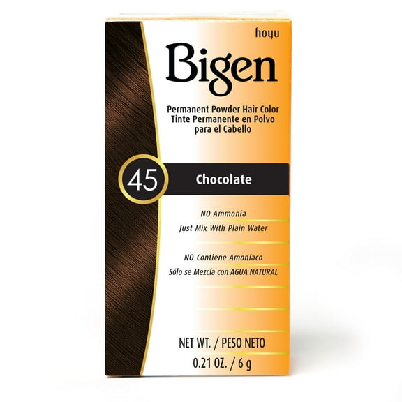 [ 6 PACK ] BIGEN - Permanent Powder Hair Color [ CHOCOLAT #45 ] 0.21 Oz. * BEAUTY TALK LA *