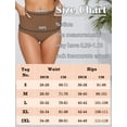 thumbnail image 7 of FEOYA Women's High Waisted Bikini Bottom Ladies Full Coverage Swim Bottoms Tummy Control Bathing Suit with Pockets Swimsuit Shorts for Gym Swimming S Brown, 7 of 7