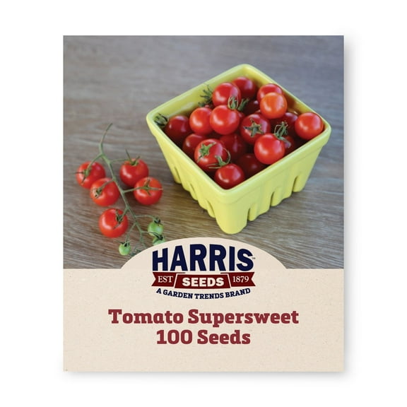 Harris Seeds - Supersweet 100 - Bite-Sized Cherry Tomato Seeds - 50 Seeds