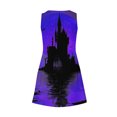 thumbnail image 5 of WFJCJPAF 2025 New Halloween Halloween Dresses for Women Plus Size 26,Women's Summer Comfort Fashion Printing Pocket Sleeveless V-Neck Dress - Purple L, 5 of 5