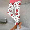 thumbnail image 2 of YOIAVAIOY Buttery Soft Leggings for Women Stretch High Waisted Holiday Tights Christmas Party Bottoms Funny Santa Claus Snowflake Print Casual Yoga Pants Multicolor XXL, 2 of 5