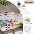 thumbnail image 3 of Orange Blue Pumpkin Fall Round Tablecloth for 36-44 Inch Tables,Fitted Table Cover with Elastic Edge,Thanksgiving Maple Leaf Vintage Waterproof Outdoor Table Cloth Protector for Patio Garden Dinner, 3 of 9