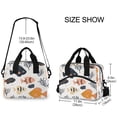 thumbnail image 3 of Lunch Bag Portable Crossbody Meal Bag Cooler Bag Insulated Lunch Bag Food Bag Handheld & Crossbody Design Color Fish Seamless, 3 of 6