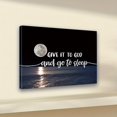 thumbnail image 6 of [Inspirational framed canvas] Pine Wood Framed "Give it to God and Go to Sleep" Canvas Wall Art | Tranquil Ocean and Moon Scene | Religious Home Accent, Coastal Decor for Bedroom and Living Room, 6 of 7