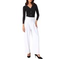 thumbnail image 2 of BLUSA DE MANGA LARGA TRANSPARENTE CON CUELLO EN V PARA MUJERES CHIC INSPIRADA, CAMISAS CASUAL, TALLA M NEGRO, 2 of 6