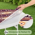 thumbnail image 5 of Elastic Round Tablecloth with Floral Boho Themes, 44 Inch Fits 38-42 Inch Tables Wrinkle Resistant, 5 of 7