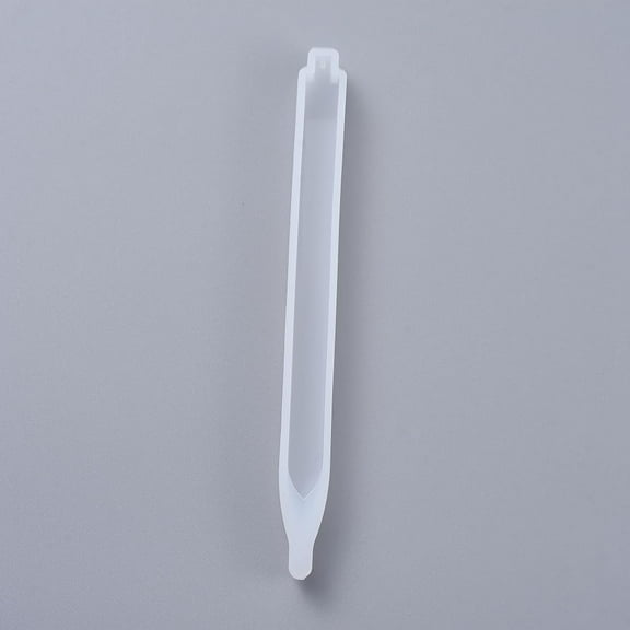 10pcs Pen Epoxy Resin Silicone Molds Ballpoint Pens Casting Molds for Candle Pen Making Crafts White 149x13x12mm