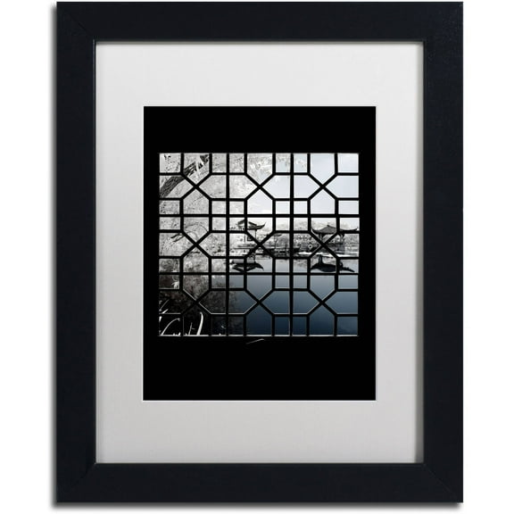 Trademark Fine Art "Navy Blue" Canvas Art by Philippe Hugonnard, White Matte, Black Frame