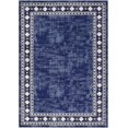 thumbnail image 1 of Washable Runner Rug 5x7 Christmas Runner for Hallway Non Slip Bath Mat Low Pile Kitchen Carpet Non Shedding Modern Border Runner for Bedside Laundry Entrance Hall, Blue, 1 of 6