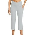 thumbnail image 4 of Tbopshirt Womens Casual Pants,Yoga Pants High Waist Workout Yoga Pants with Pockets Leggings Crop Straight Pants,Plus Size Pants for Women, 4 of 8