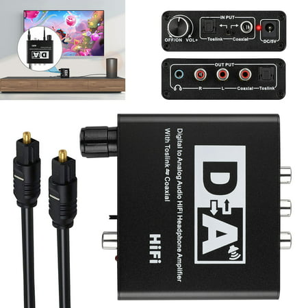 Audio Converter, EEEkit Digital to Analog Audio Decoder with Digital Optical Toslink for Smart TV Apple TV DVD