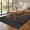 Black, variant on HIWEAVER Modern Geometric Striped Non Slip Runner Washable 2' x 6' Throw Rug for Hallway Enterway Neutral Indoor Light Gray Carpet