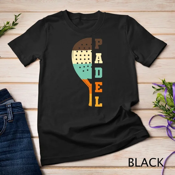 Padel Paddle Tennis Racquet Ball Vintage Color Retro Sport Art Unisex T-Shirt, up to size 5XL
