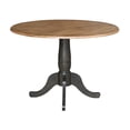 thumbnail image 5 of Solid Wood 42 in. Round Dual Drop Leaf Dining Table in Hickory/Washed Coal, 5 of 7