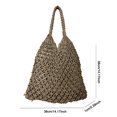 thumbnail image 2 of Malla Tota Bag Hombro Bolso Pescado Neta Mujeres Algodón Rope Gran Capacidad Color Sólido Playa Verano, 2 of 9
