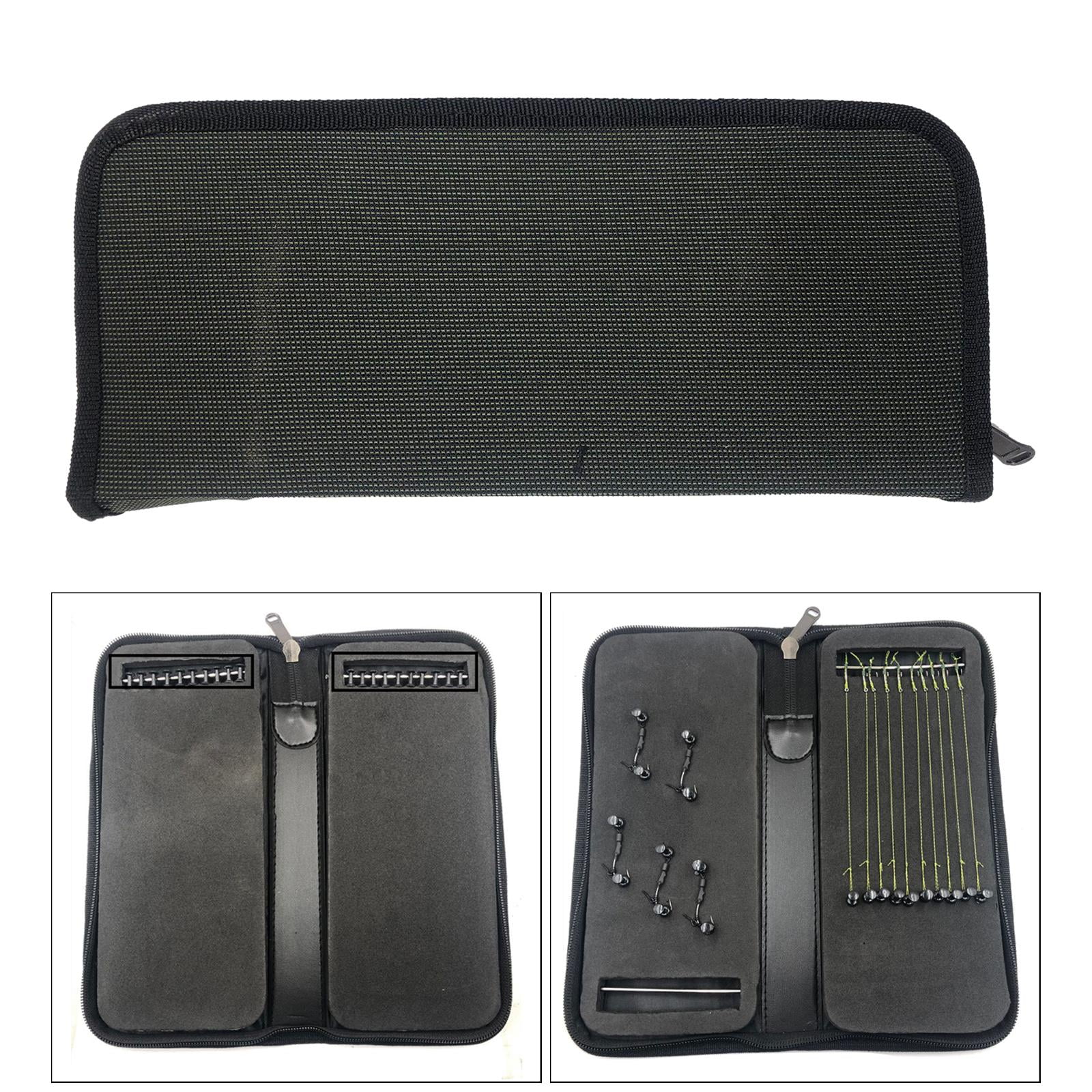 1pc Carp Fishing Tackle Box Stiff Rig Wallet Board Case with 20 Pins for Hair Rigs Holder Storage, 30x15.5cm