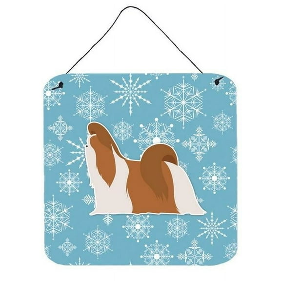 Winter Snowflake Shih Tzu Wall or Door Hanging Prints
