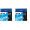 thumbnail image 1 of Cartucho de tinta Epson T220 DuraBrite Ultra Cyan T220220-S (x2), 1 of 5