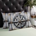 thumbnail image 3 of Waterproof Outdoor Throw Pillows with Inserts 12"x20" Set of 2, Retro Compass Coastal Soft Decorative Pillowcases for Couch Bedroom, Nautical Summer Beach Ocean Pillow Covers for Sofa Living Room, 3 of 8