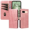 thumbnail image 7 of for Google Pixel 8a Case Wallet for Men Women, Flip Folio Cover with PU Leather Kickstand Credit Card Slots Magnetic Wrist Strap Kickstand Protective Shockproof Phone Case Cover, Rosegold, 7 of 7