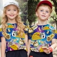 thumbnail image 2 of Kids T-Shirt Clothes for Boys T Shirt 3D Graphic Print Crew Neck Short Sleeve Tops Tee Summer Shirts 6-14 Years, 2 of 7