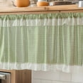 thumbnail image 5 of Checkered Curtain Valance | Rod Pocket Polyester Window Treatment | Light Blocking Privacy Panel | Cottage Modern Style for Kitchen Living Room Decor | 59x24 in | 1 Piece | Multi-Color, 5 of 6