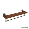 thumbnail image 1 of Allied Brass  Dottingham Collection Clear IPE Ironwood 22-inch Shelf with Gallery Rail and Towel Bar, 1 of 2