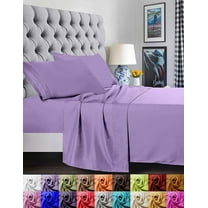 Elegant Comfort® Ultra Soft Microfiber 4pcs Sheet Set - Cool, Breathable, Wrinkle-Free, and Vibrant Colors Queen Lilac