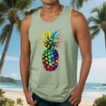 thumbnail image 2 of YUGYXL Trendy Funny Prints Tank Tops for Men Casual Regular fit Summer Sleeveless Shirts Beach Vacation Lightweight Tanks Mint Green XXXL, 2 of 5