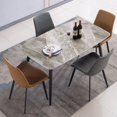 thumbnail image 2 of Italian light luxury rock slab dining table chair modern simple rectangular bright marble table My Lux Decor Round, 2 of 12