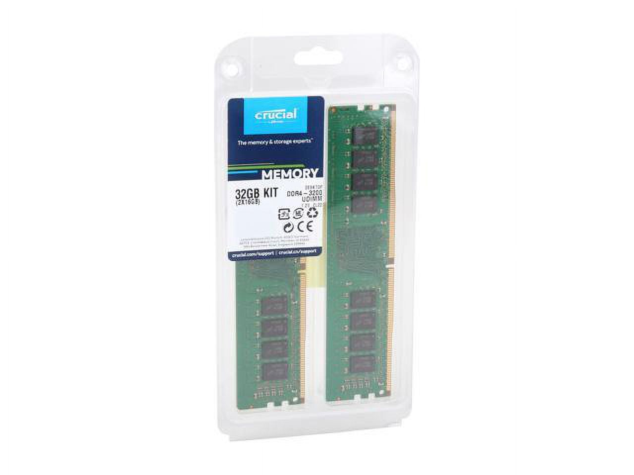 Crucial DDR4 32GB(16×2) CT2K16G4DFD832A Crucial 32GB Kit (16GBx2) DDR4-3200 UDIMM | CT2K16G4DFRA32A