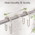thumbnail image 4 of 12 Pcs Shower Curtain Hooks, Metal Shower Curtain Rings Rust Proof, Double Sided Shower Curtain Hooks for Shower Curtain Liner Smooth, 4 of 7