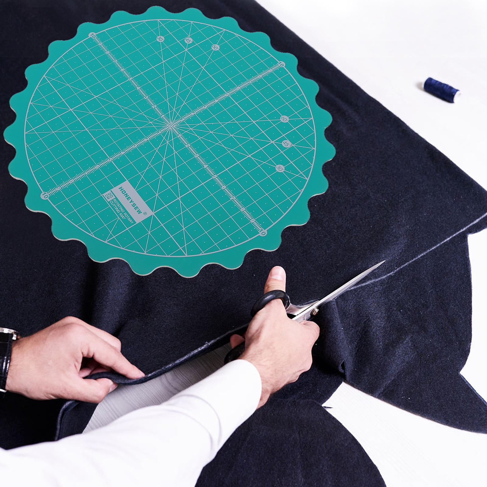 WORGEOUS 2 pcs Fabric Rotary Mat Quilt Fabric Doing Craft Sewing Projects Rotating Mat