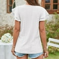 thumbnail image 6 of Mittory Womens-Plus-Size-Summer-Tops Ruffle Short Sleeve T Shirts Trendy V Neck Tunics Casual Loose Eyelet Blouses Tee, 6 of 6