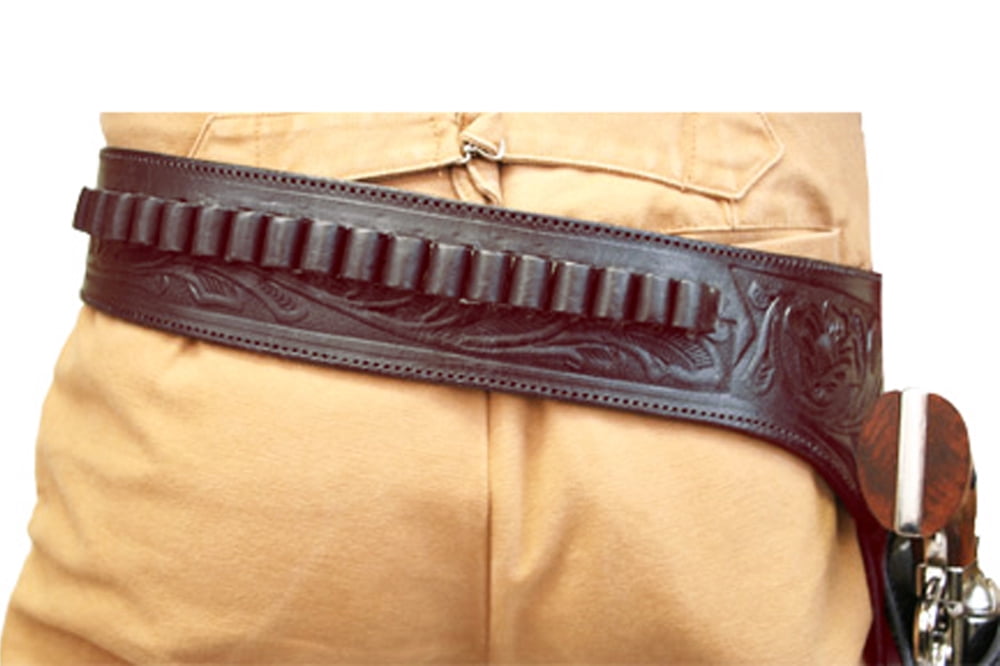 38 In Hilason Western Right Hand Gun Holster Rig 44/45 Cal Leather Cowboy