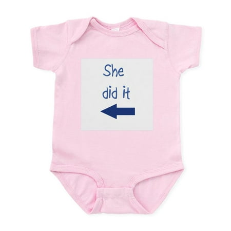 

CafePress - She Did It Left Infant Bodysuit - Baby Light Bodysuit Size Newborn - 24 Months