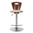 thumbnail image 5 of Armen Living Seattle Adjustable Faux Leather Bar Stool in Black, 5 of 6