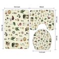 thumbnail image 3 of Colorful Mushroom Frog Black Pattern Bathroom Rugs Sets 3 Piece,Toilet Cover Set,Absorbent Non Slip Bathroom Mats Sets with U-Shaped Contour Rug Toilet Rug Set, 3 of 5