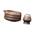 thumbnail image 2 of Ceremonial Matcha Bowl con soporte para el bateador Matcha Batchisk Stand Glazed Handmaded para Matcha Latte Family Gifts Amantes de té Amantes de té Marrón, 2 of 8
